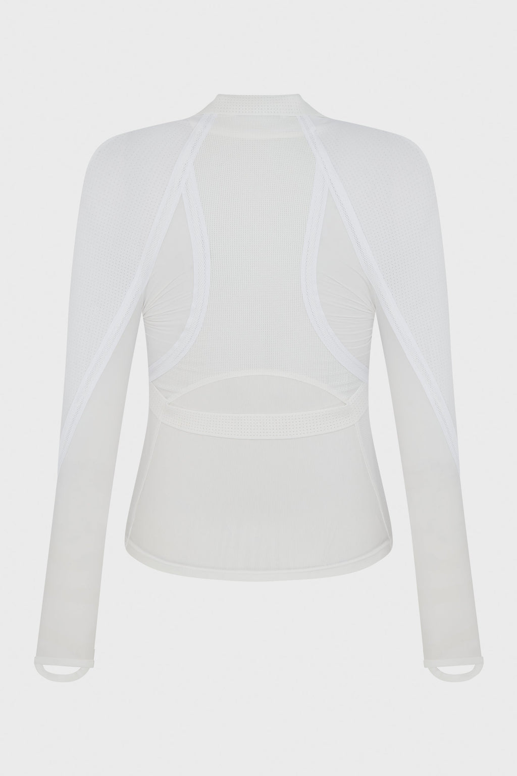 TRANSPARENT HALF-ZIP TOP WHITE