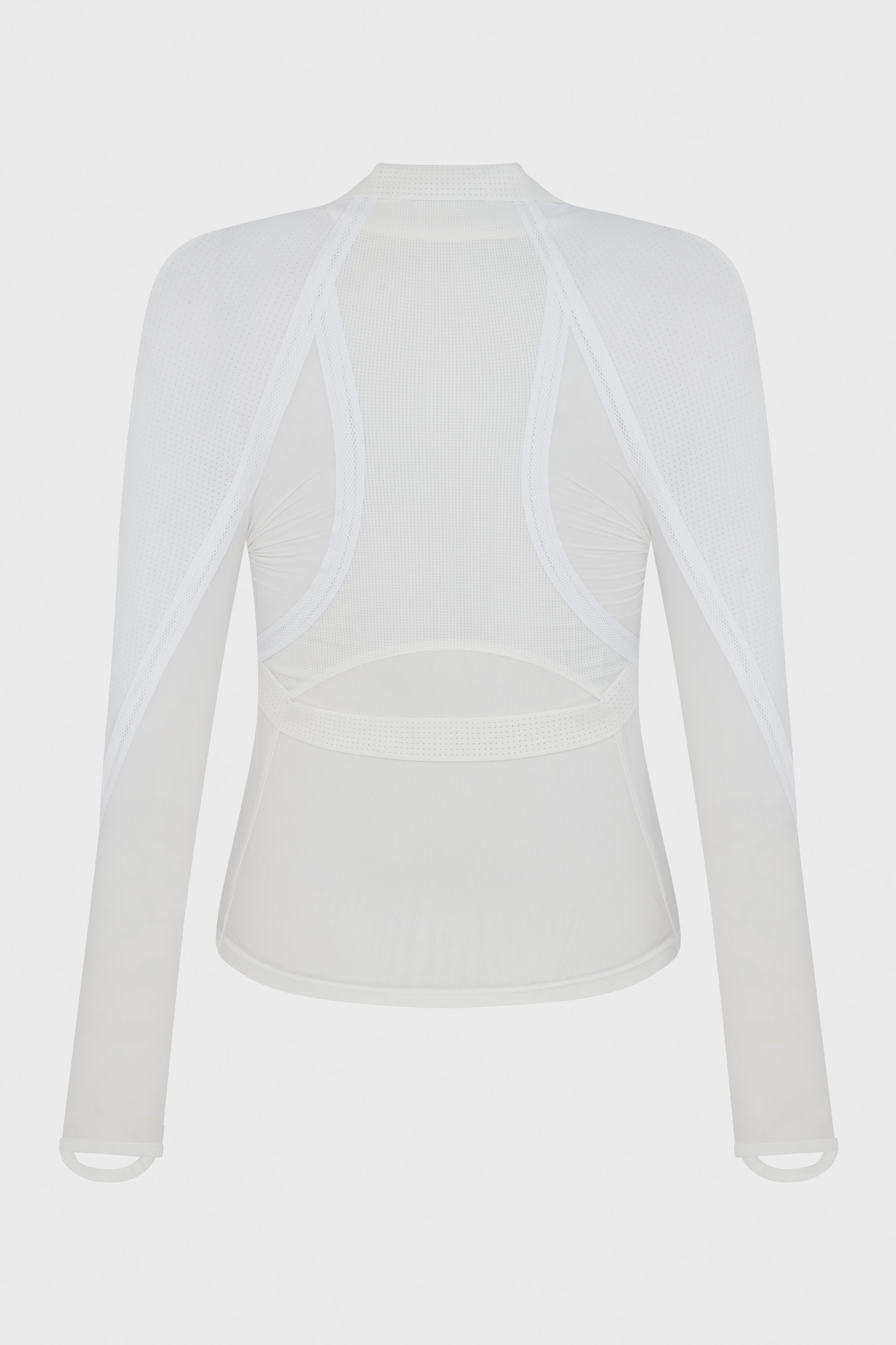 TRANSPARENT HALF-ZIP TOP WHITE