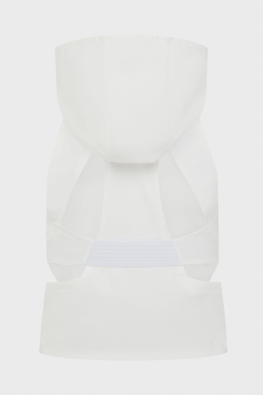 HOODED SLEEVELESS WHITE