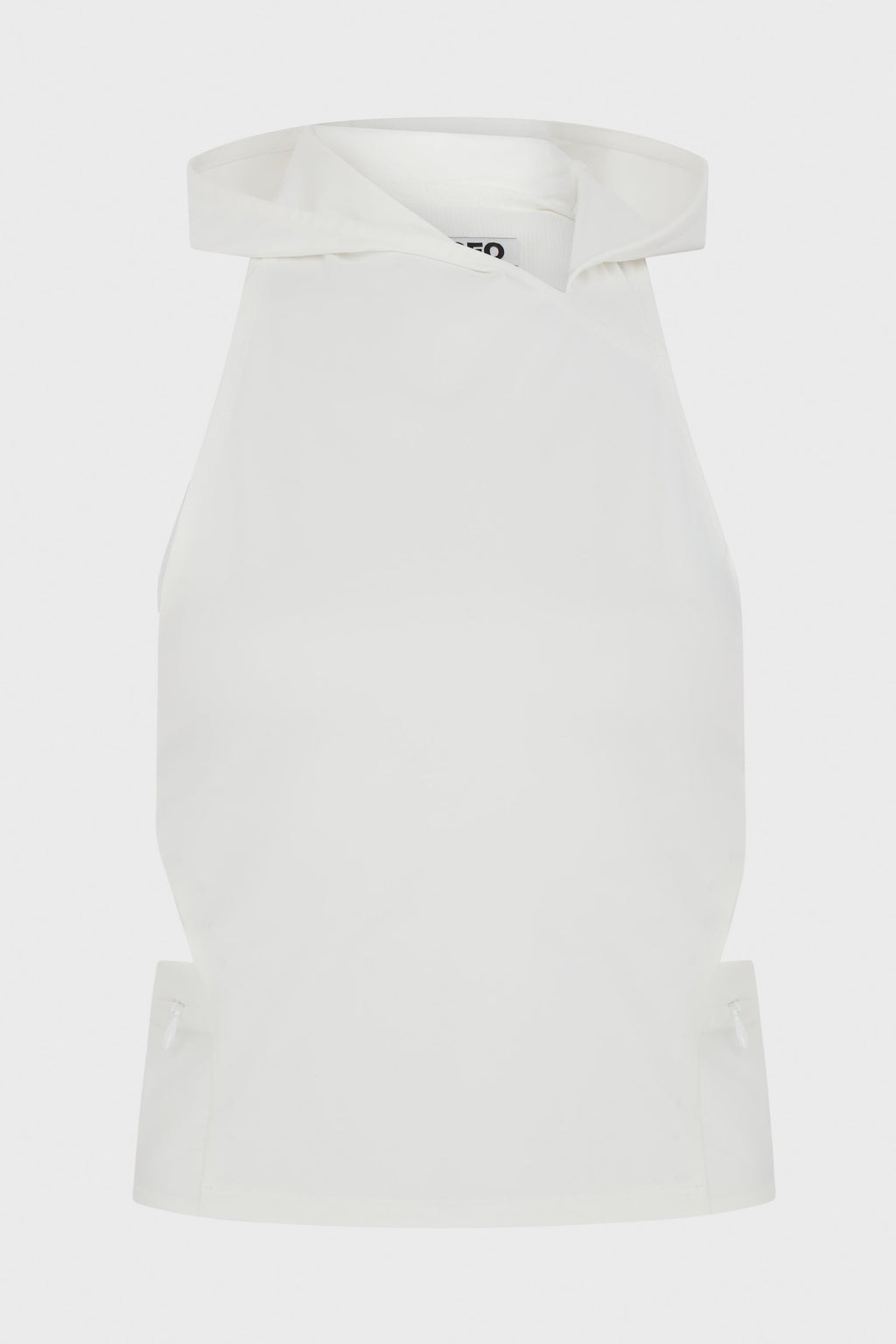 HOODED SLEEVELESS WHITE