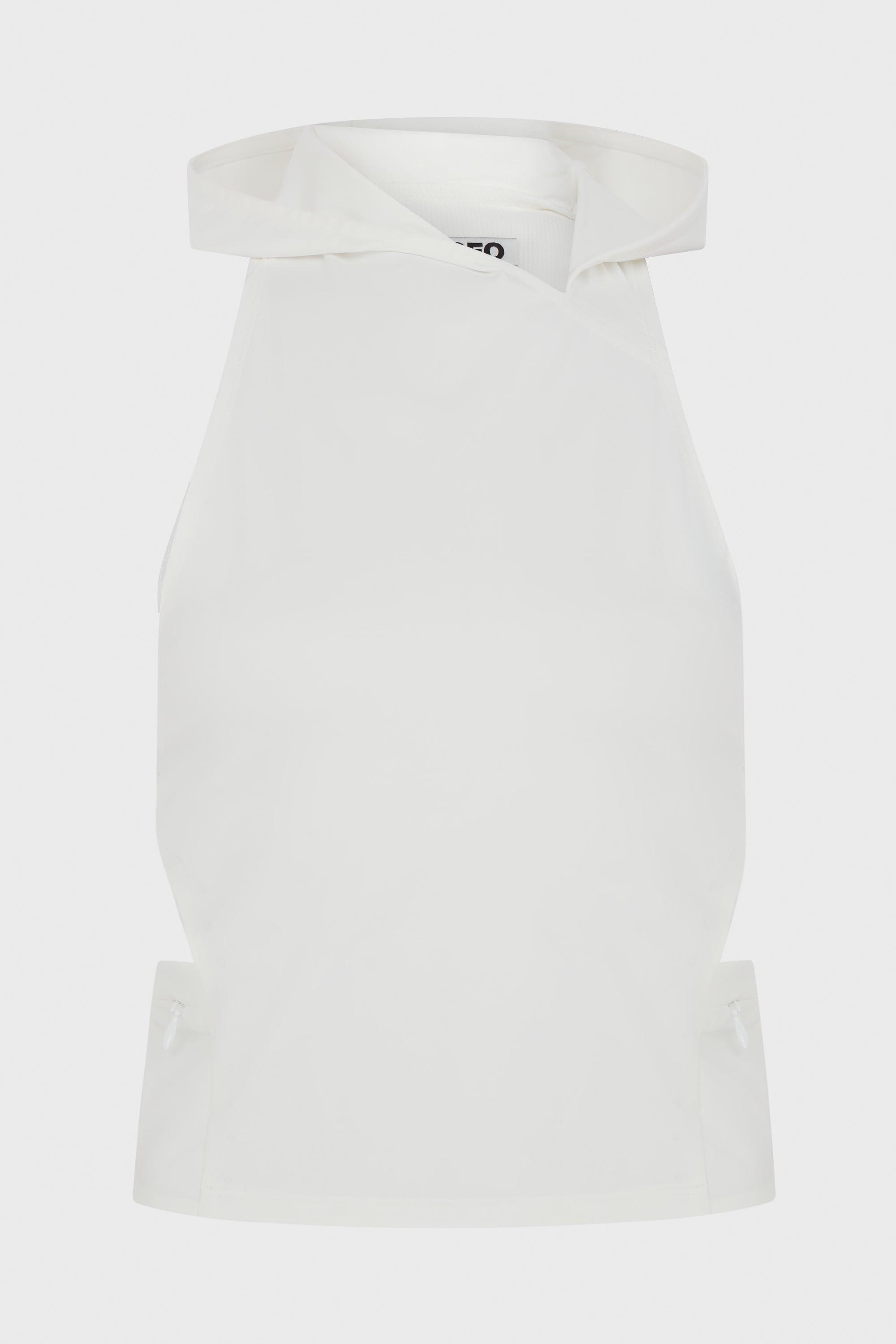 HOODED SLEEVELESS WHITE