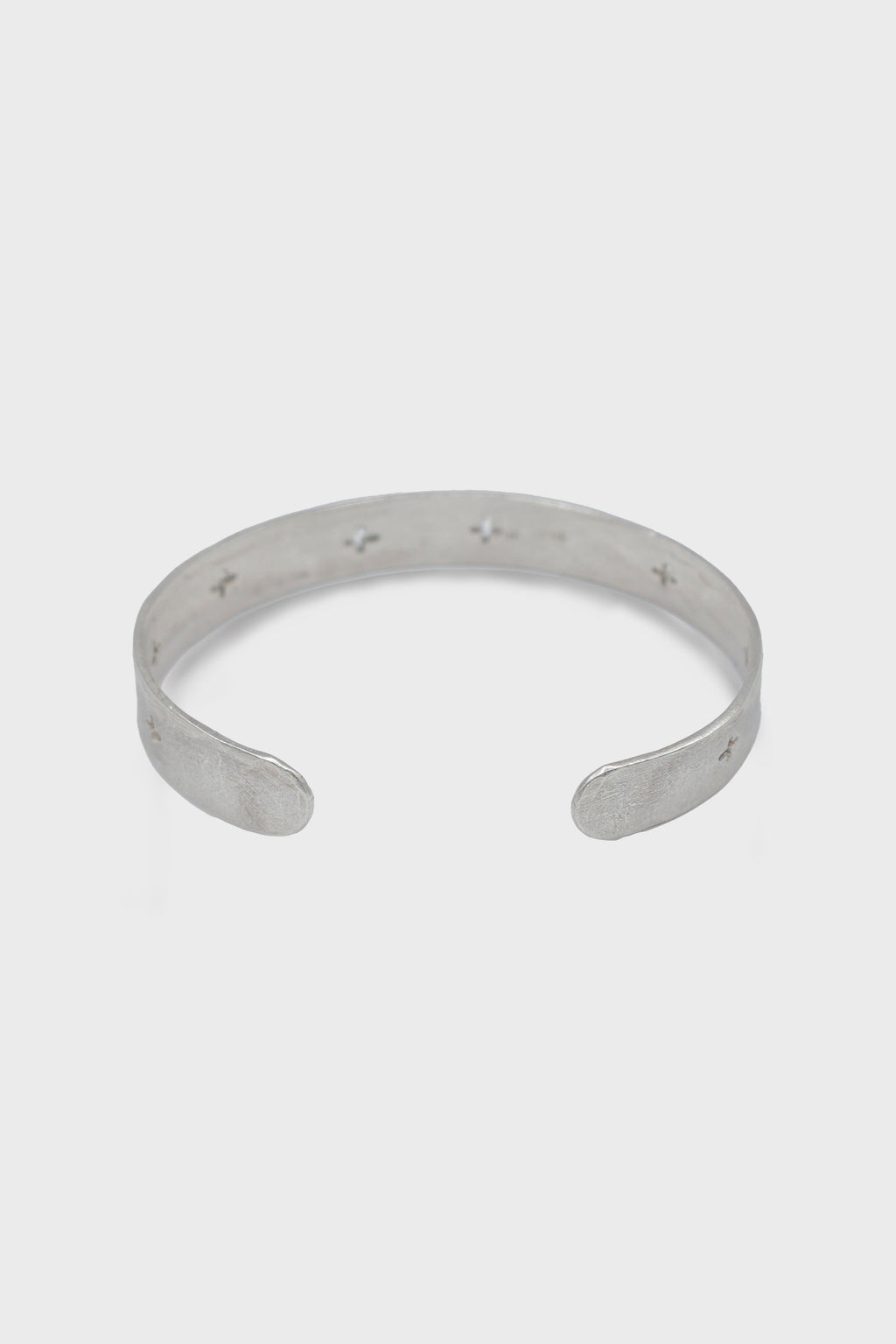 CROSS PUNCHED SILVER BRACELET