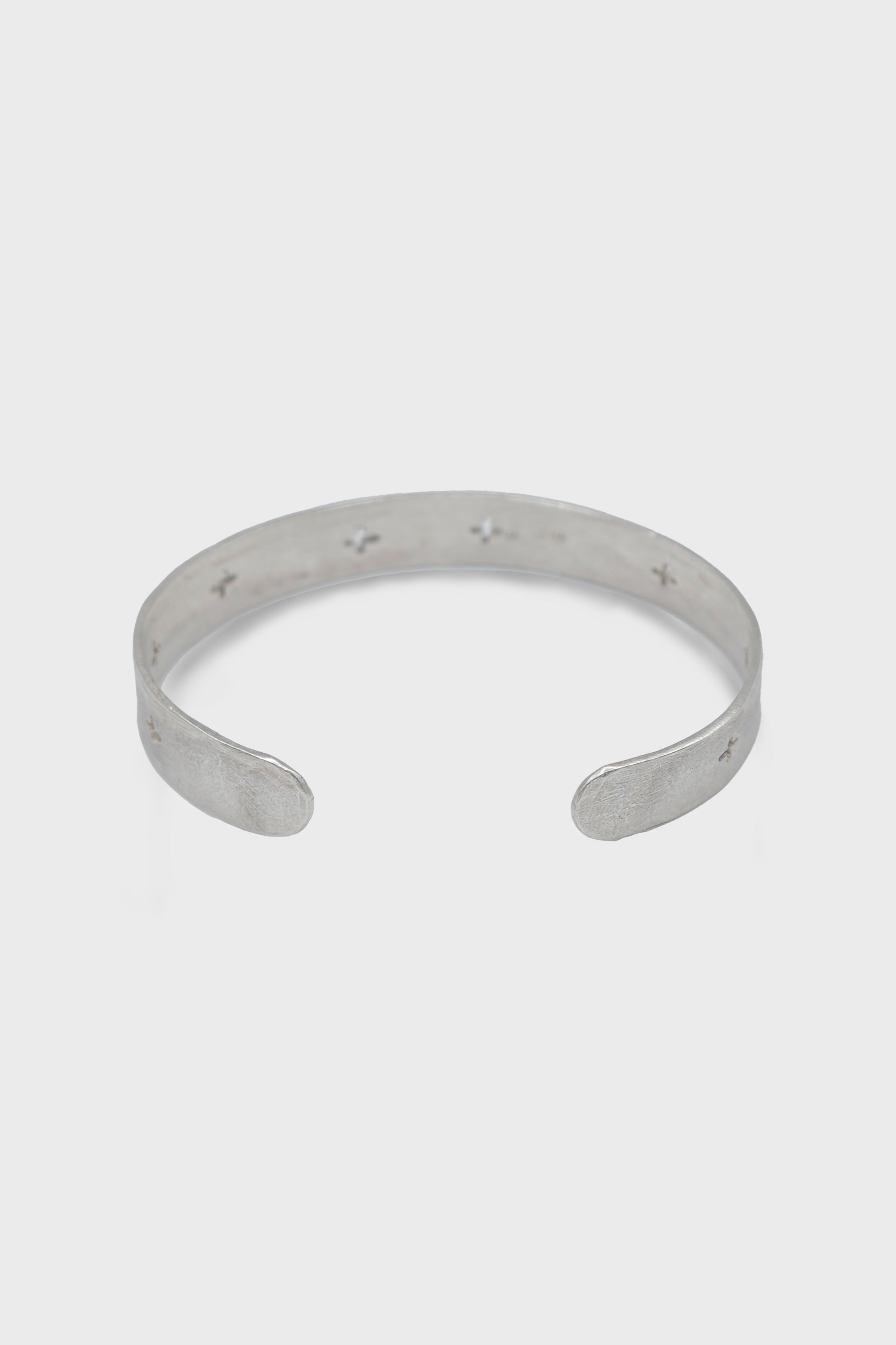 CROSS PUNCHED SILVER BRACELET