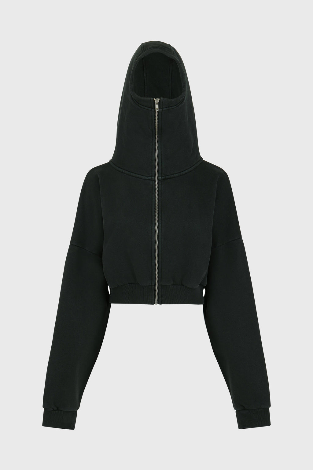 CROPPED FULL ZIP SOOT