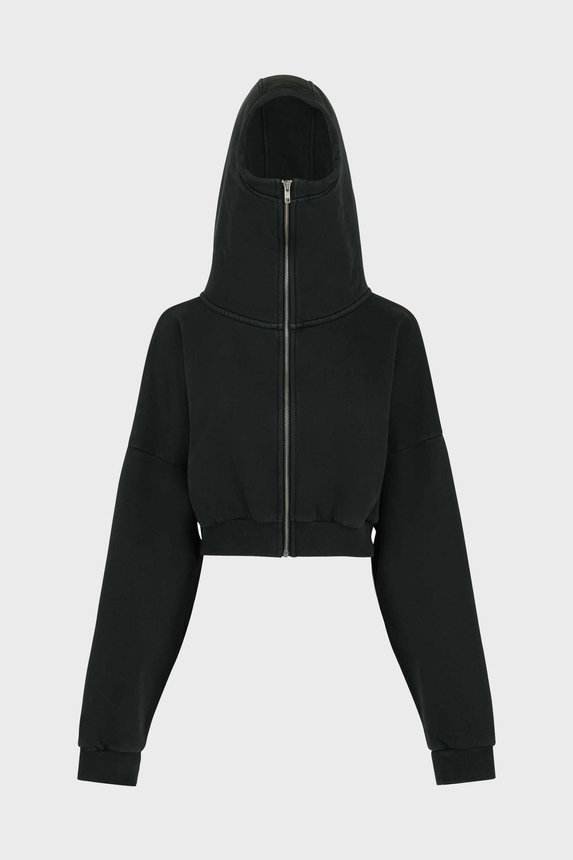 CROPPED FULL ZIP SOOT