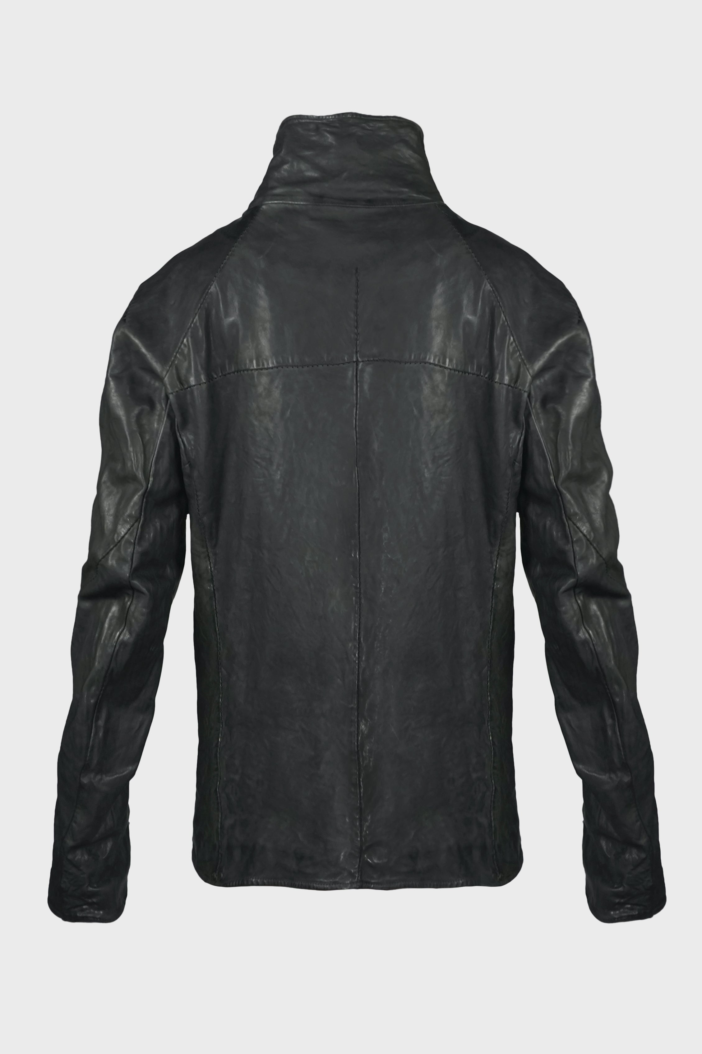 HIGH NECK BLOUSON DARK GREY BLACK