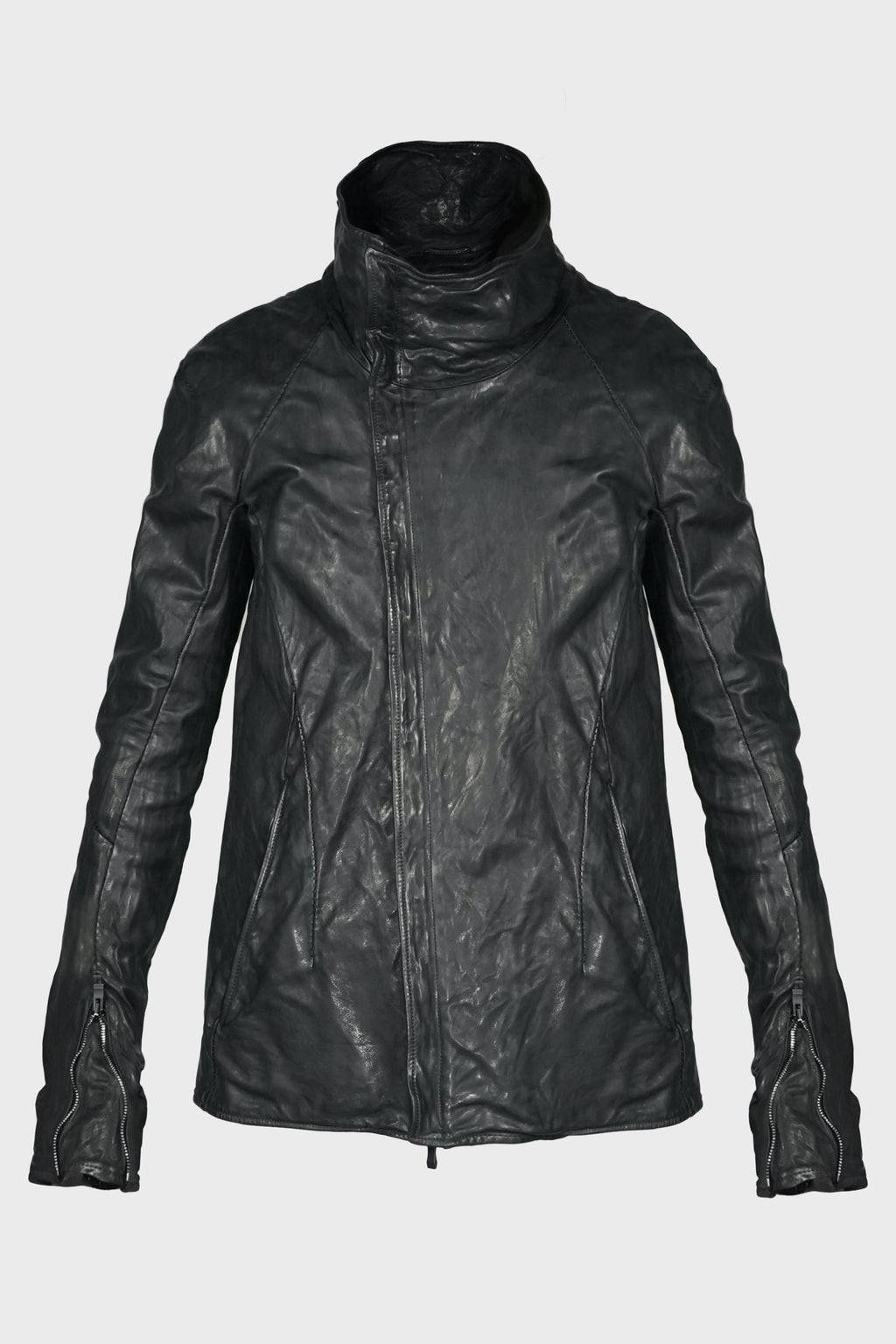 HIGH NECK BLOUSON DARK GREY BLACK