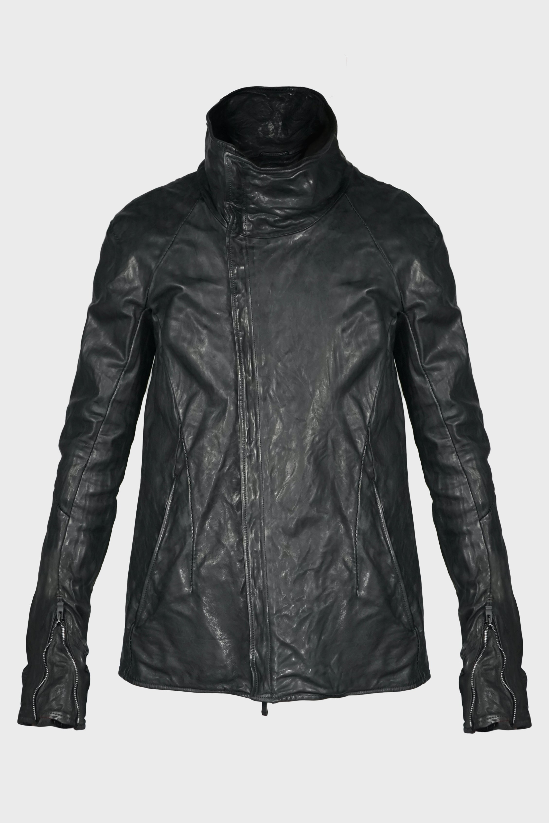 HIGH NECK BLOUSON DARK GREY BLACK
