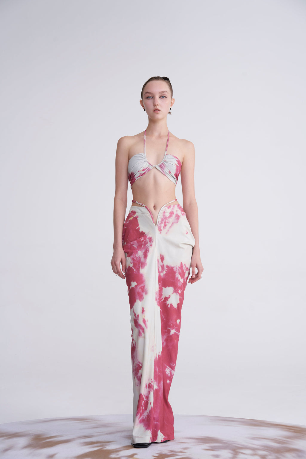 TIED PRINTED BIKINI TOP