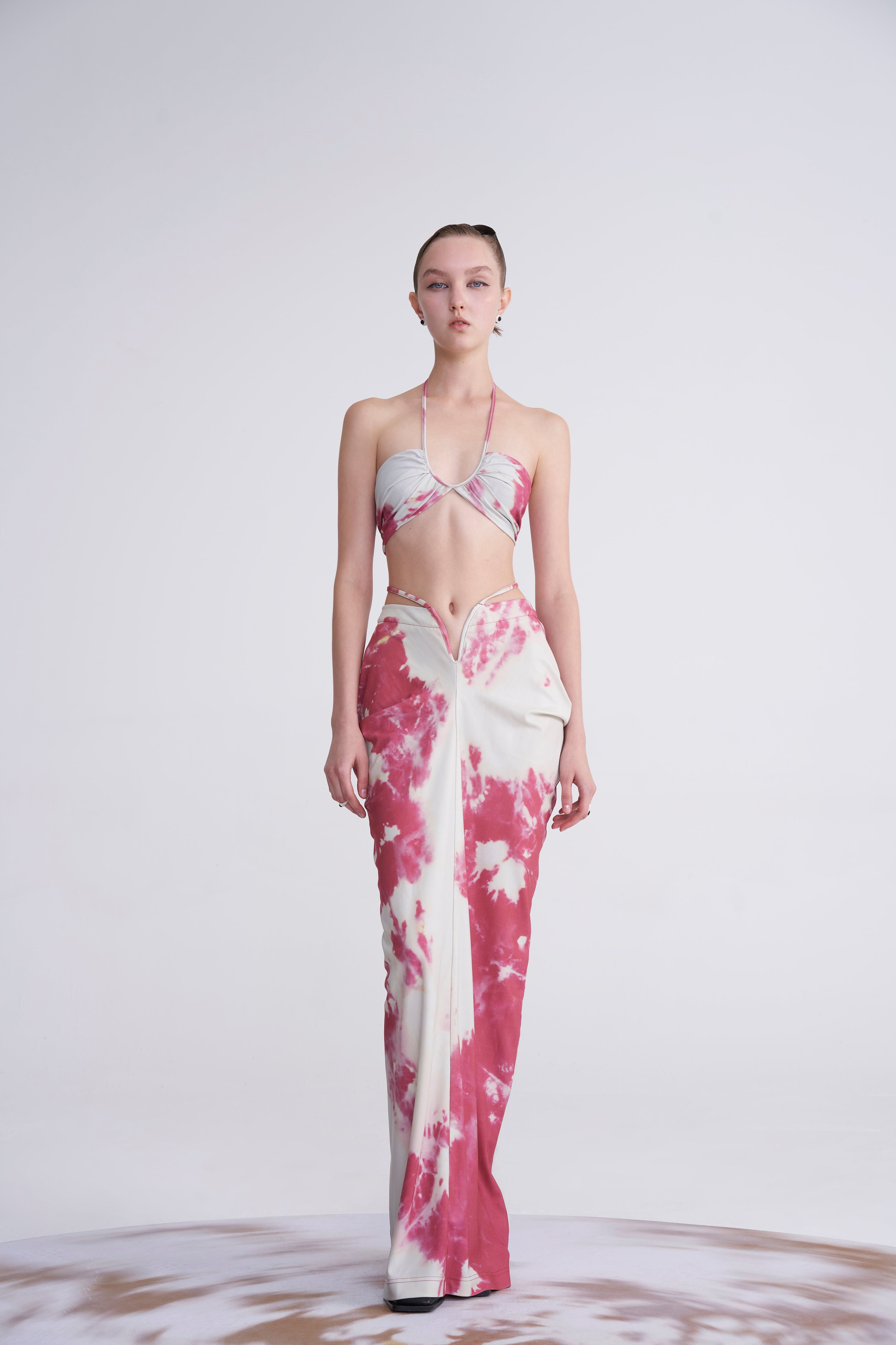 TIED PRINTED BIKINI TOP