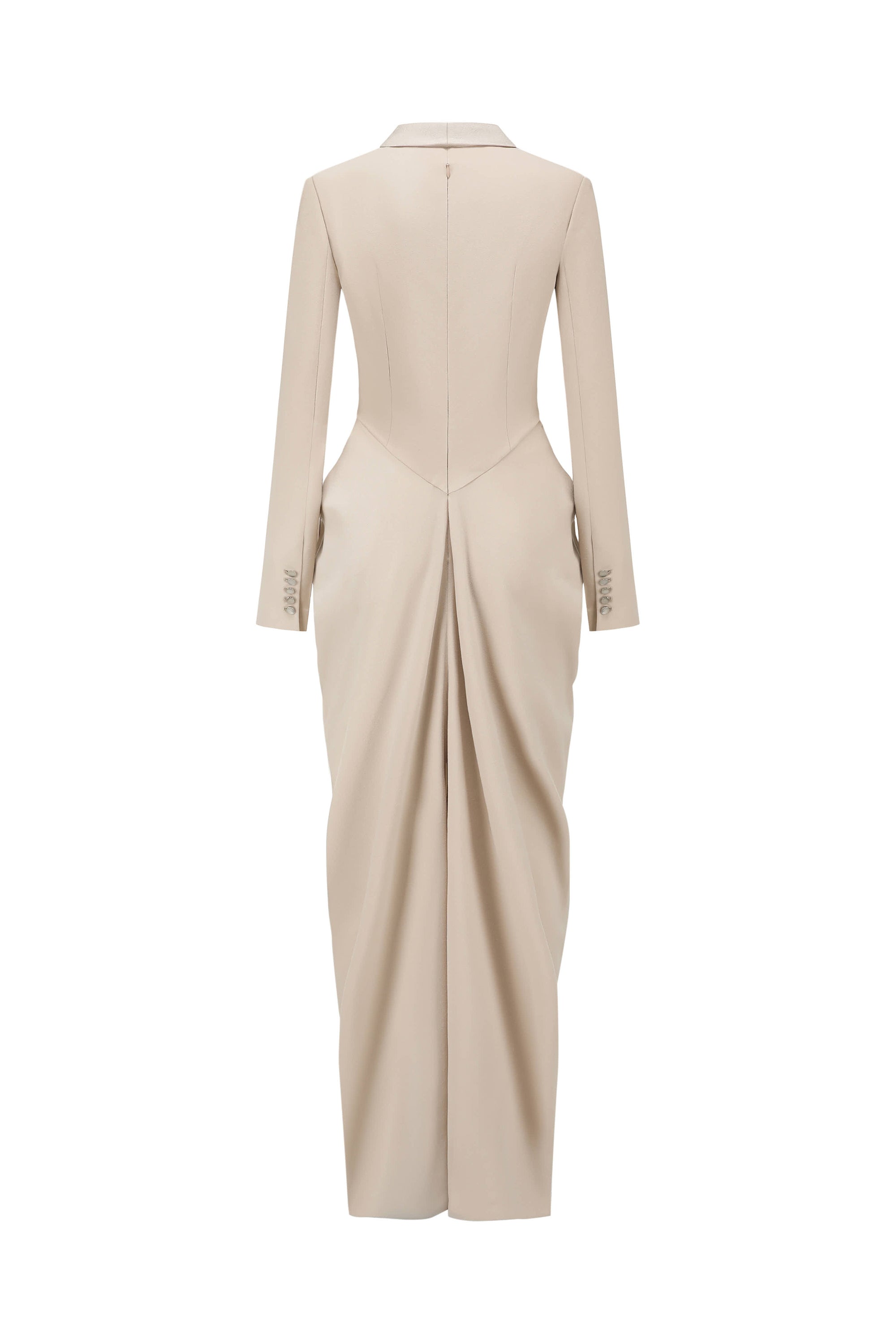 TAILORED BLAZER DRESS BONE WHITE