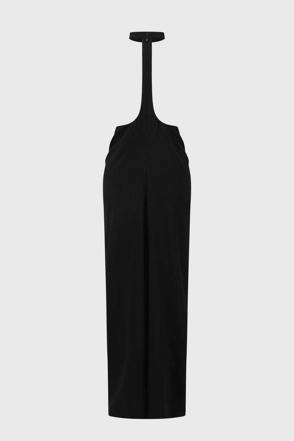 HALTERNECK DRAPED SKIRT BLACK