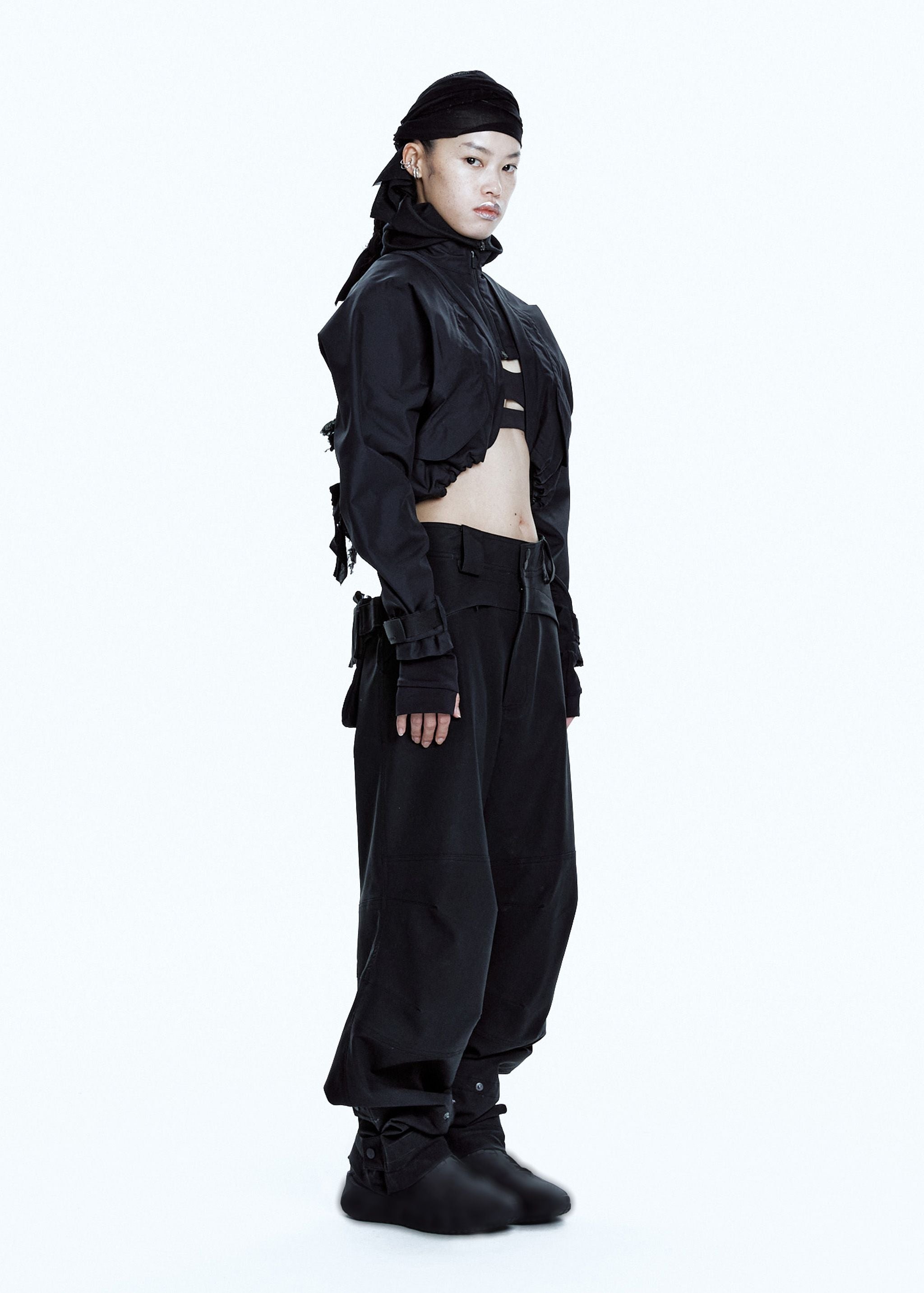 BIKER PANTS W/ DETACHABLE BAG