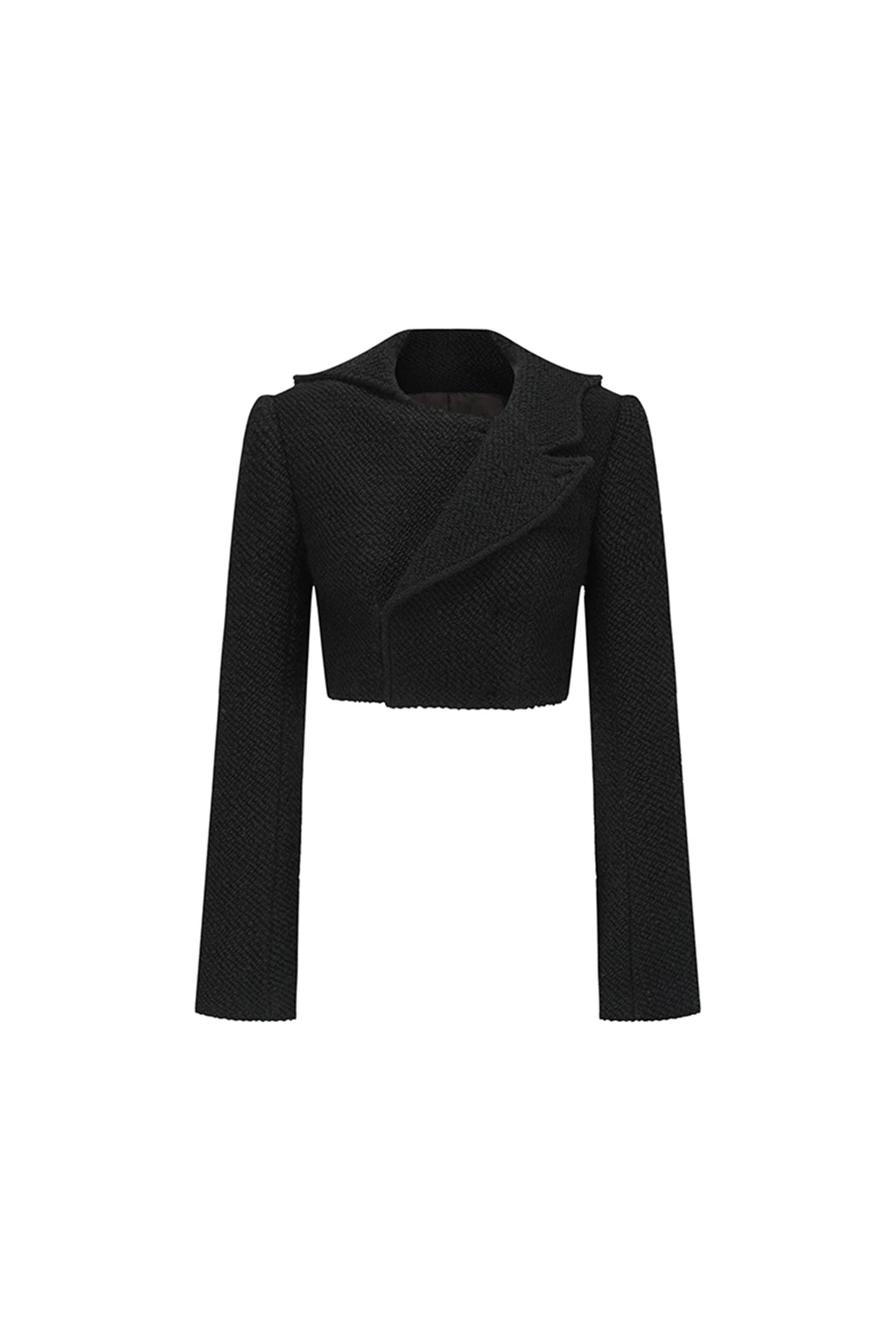 CURLY WOOL HOODED JACKET