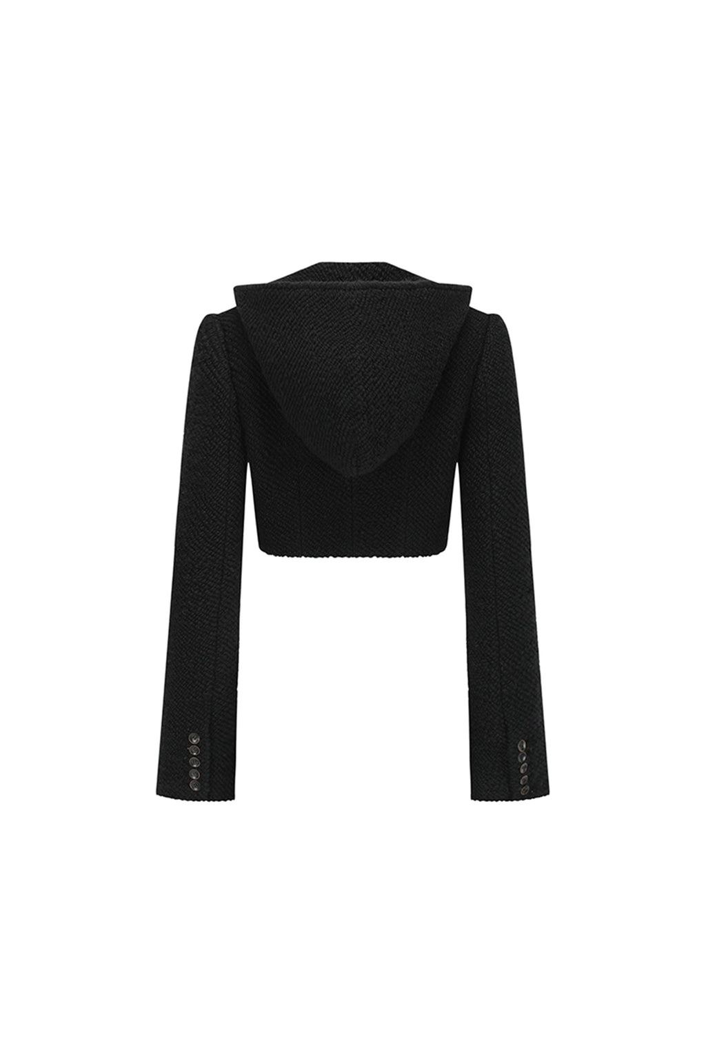 CURLY WOOL HOODED JACKET