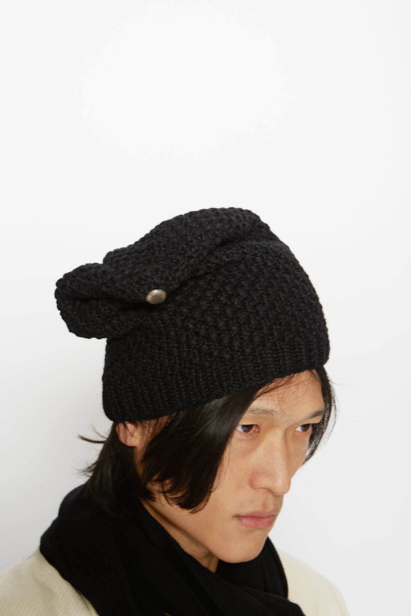 CAP MOSS - BUTTON BLACK
