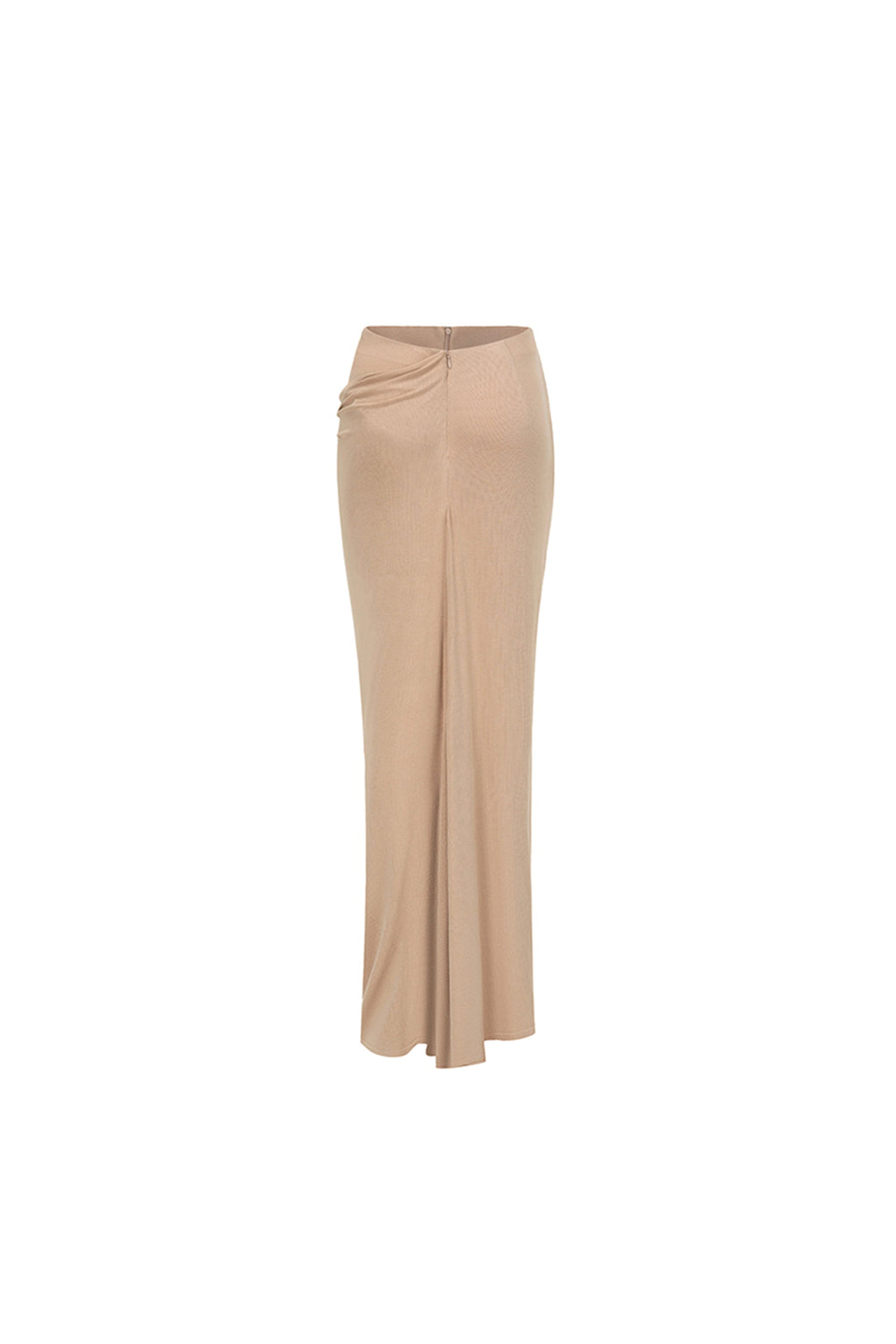 RIB DRAPED SKIRT SHELL PINK